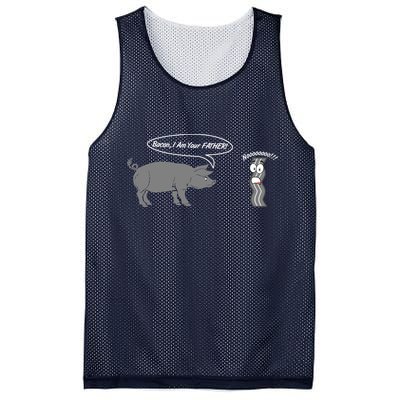 Bacon, I Am Your Father! No! Funny Pig Bacon Lover Mesh Reversible Basketball Jersey Tank