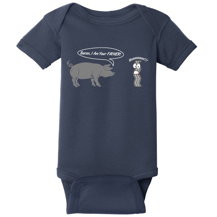 Bacon, I Am Your Father! No! Funny Pig Bacon Lover Baby Bodysuit