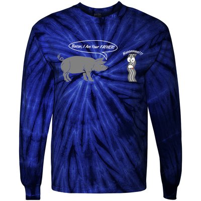 Bacon, I Am Your Father! No! Funny Pig Bacon Lover Tie-Dye Long Sleeve Shirt