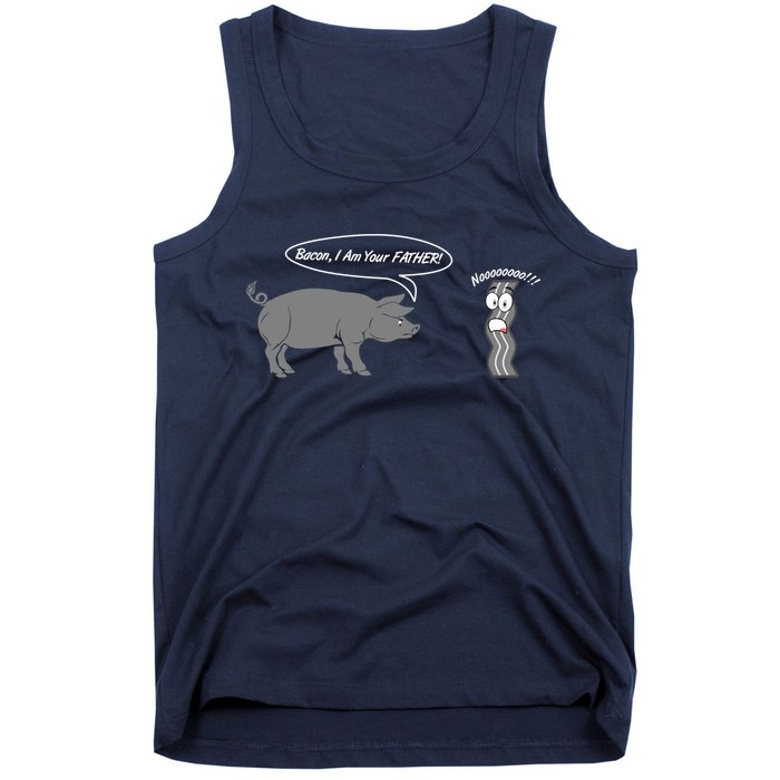 Bacon, I Am Your Father! No! Funny Pig Bacon Lover Tank Top