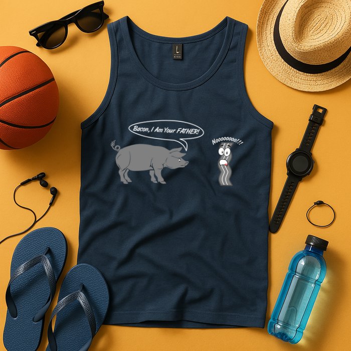 Bacon, I Am Your Father! No! Funny Pig Bacon Lover Tank Top