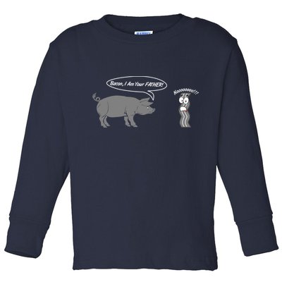 Bacon, I Am Your Father! No! Funny Pig Bacon Lover Toddler Long Sleeve Shirt