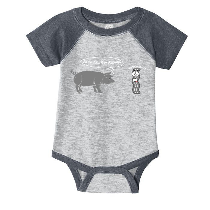 Bacon, I Am Your Father! No! Funny Pig Bacon Lover Infant Baby Jersey Bodysuit