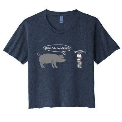 Bacon, I Am Your Father! No! Funny Pig Bacon Lover Crop Top