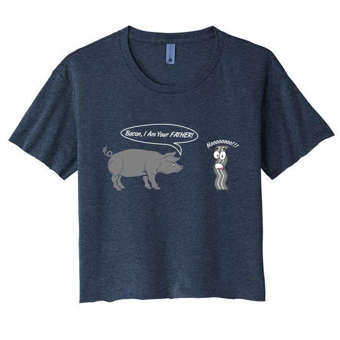 Bacon, I Am Your Father! No! Funny Pig Bacon Lover Crop Top