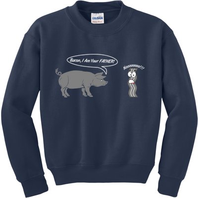 Bacon, I Am Your Father! No! Funny Pig Bacon Lover Kids Sweatshirt