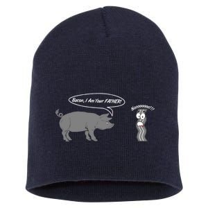 Bacon, I Am Your Father! No! Funny Pig Bacon Lover Short Acrylic Beanie