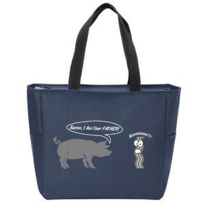 Bacon, I Am Your Father! No! Funny Pig Bacon Lover Zip Tote Bag