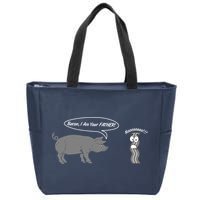 Bacon, I Am Your Father! No! Funny Pig Bacon Lover Zip Tote Bag