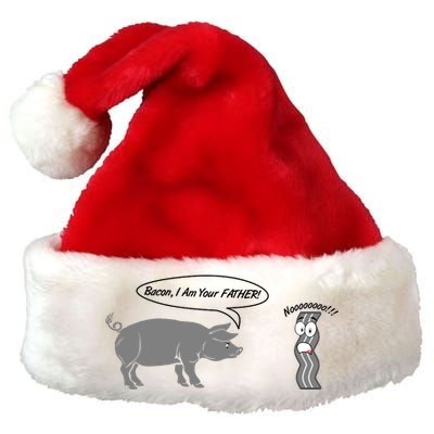 Bacon, I Am Your Father! No! Funny Pig Bacon Lover Premium Christmas Santa Hat