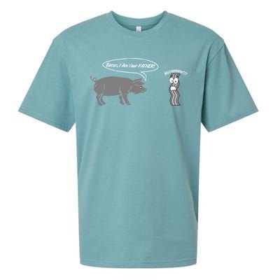 Bacon, I Am Your Father! No! Funny Pig Bacon Lover Sueded Cloud Jersey T-Shirt