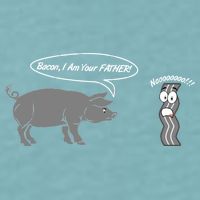 Bacon, I Am Your Father! No! Funny Pig Bacon Lover Sueded Cloud Jersey T-Shirt
