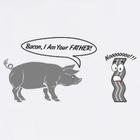 Bacon, I Am Your Father! No! Funny Pig Bacon Lover Garment-Dyed Sweatshirt