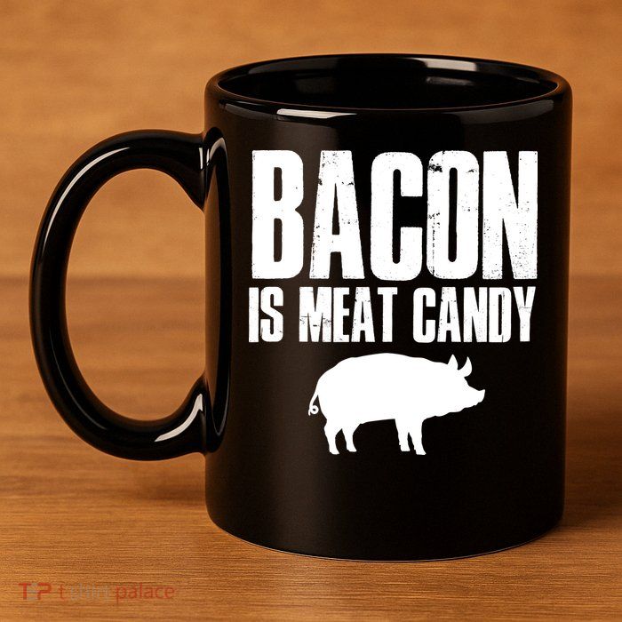 Bacon Is Meat Candy 11oz C Handle Ceramic Mug
