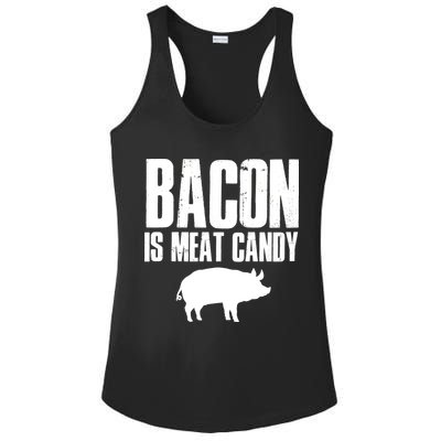Bacon Is Meat Candy Ladies PosiCharge Competitor Racerback Tank