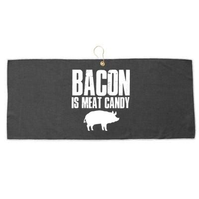 Bacon Is Meat Candy Large Microfiber Waffle Golf Towel