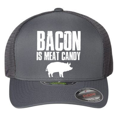 Bacon Is Meat Candy Flexfit Unipanel Trucker Cap