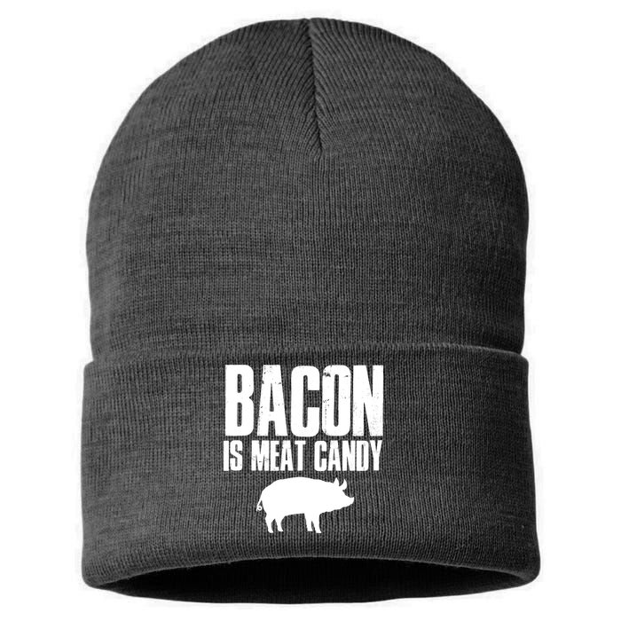 Bacon Is Meat Candy Sustainable Knit Beanie