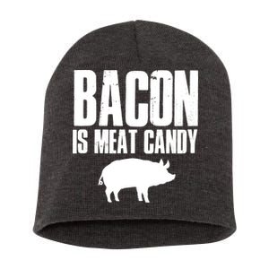 Bacon Is Meat Candy Short Acrylic Beanie