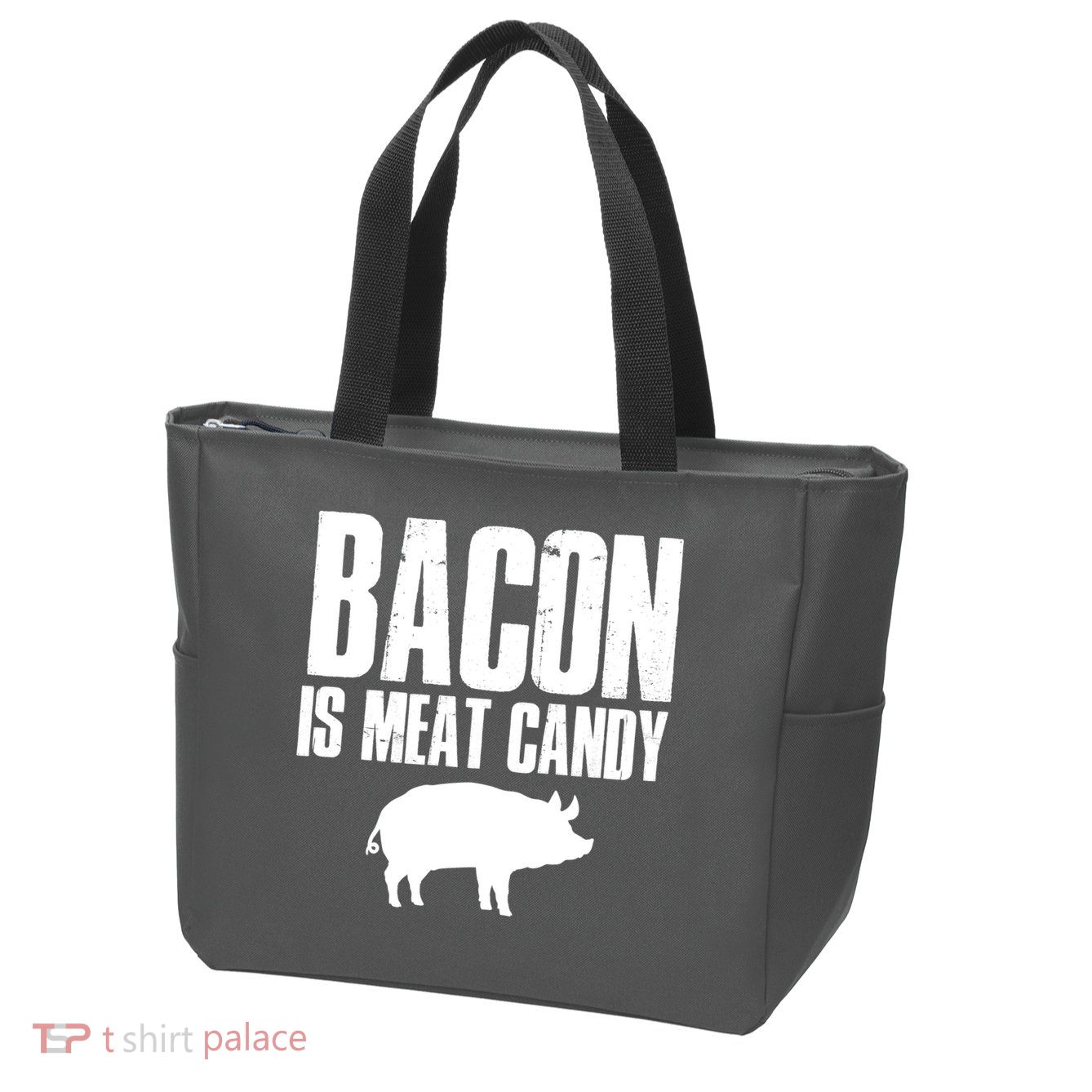 Bacon Is Meat Candy Zip Tote Bag