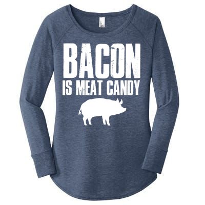 Bacon Is Meat Candy Women's Perfect Tri Tunic Long Sleeve Shirt