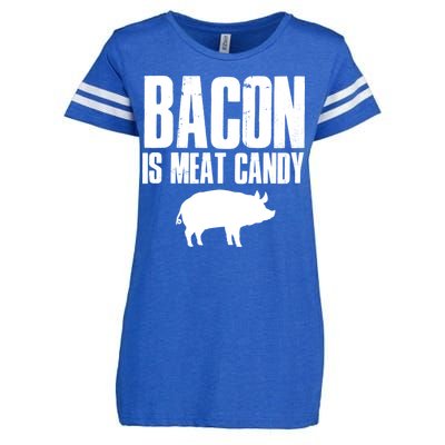 Bacon Is Meat Candy Enza Ladies Jersey Football T-Shirt