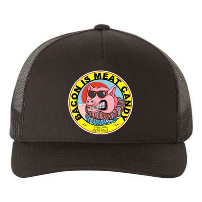 Bacon Is Meat Candy Pig Funny Yupoong Adult 5-Panel Trucker Hat