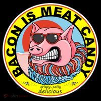 Bacon Is Meat Candy Pig Funny Hooded Wearable Blanket