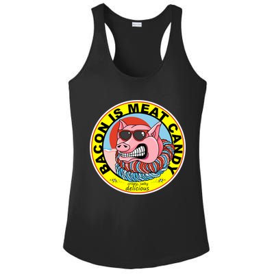 Bacon Is Meat Candy Pig Funny Ladies PosiCharge Competitor Racerback Tank