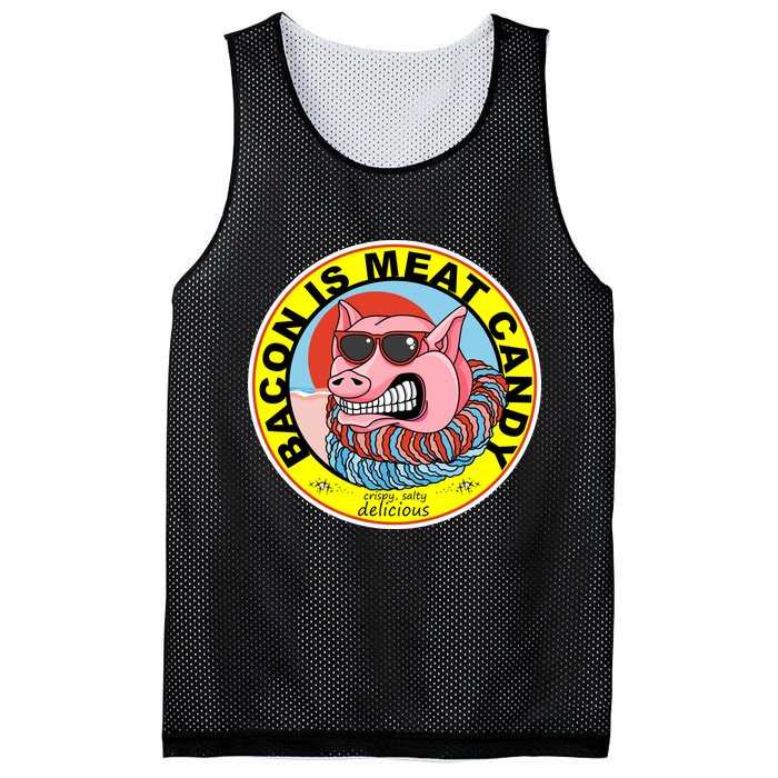 Bacon Is Meat Candy Pig Funny Mesh Reversible Basketball Jersey Tank