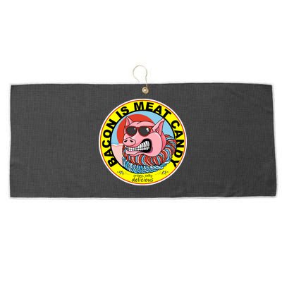 Bacon Is Meat Candy Pig Funny Large Microfiber Waffle Golf Towel