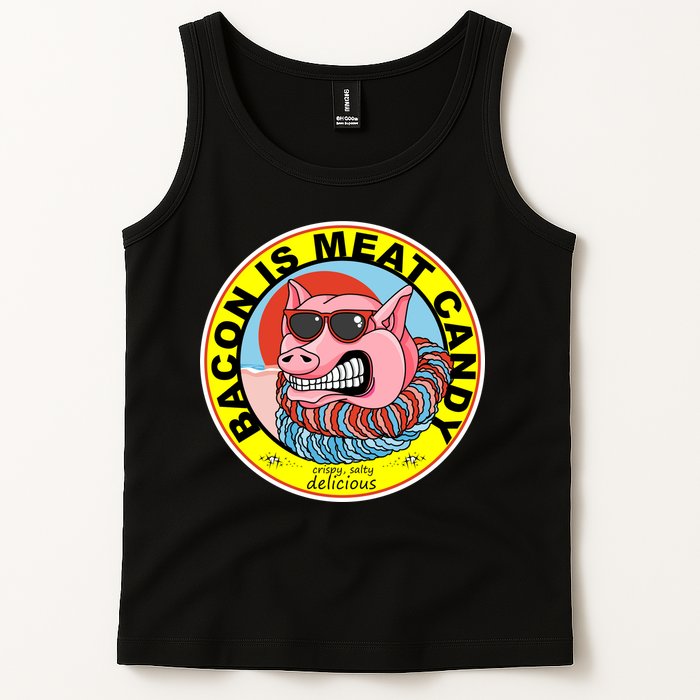 Bacon Is Meat Candy Pig Funny Tank Top