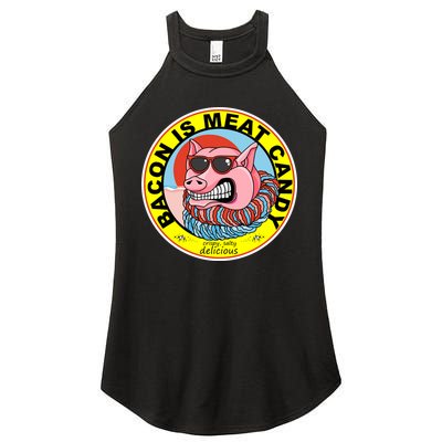 Bacon Is Meat Candy Pig Funny Women's Perfect Tri Rocker Tank