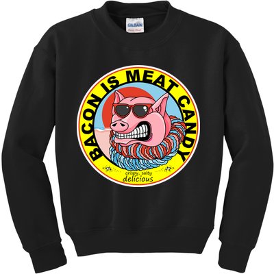 Bacon Is Meat Candy Pig Funny Kids Sweatshirt