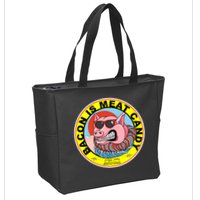 Bacon Is Meat Candy Pig Funny Zip Tote Bag