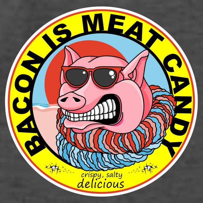 Bacon Is Meat Candy Pig Funny Vector Backpack