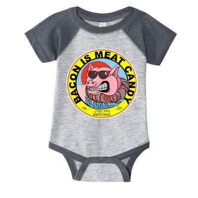 Bacon Is Meat Candy Pig Funny Infant Baby Jersey Bodysuit