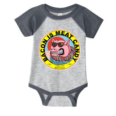 Bacon Is Meat Candy Pig Funny Infant Baby Jersey Bodysuit