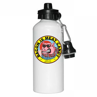 Bacon Is Meat Candy Pig Funny Aluminum Water Bottle