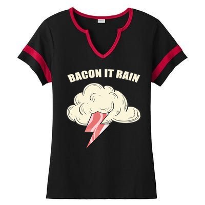 Bacon It Rain Ladies Halftime Notch Neck Tee