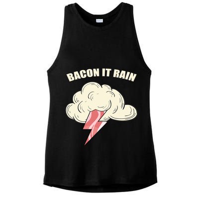 Bacon It Rain Ladies PosiCharge Tri-Blend Wicking Tank
