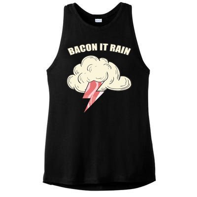 Bacon It Rain Ladies PosiCharge Tri-Blend Wicking Tank