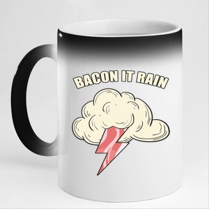 Bacon It Rain 11oz Black Color Changing Mug