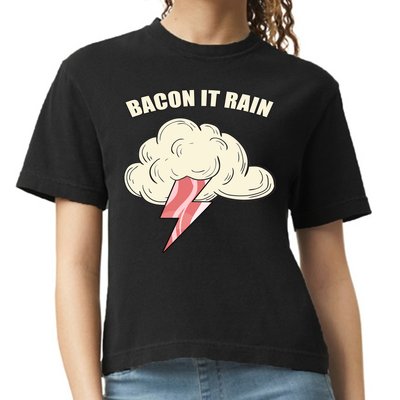 Bacon It Rain Comfort Colors Boxy T-Shirt