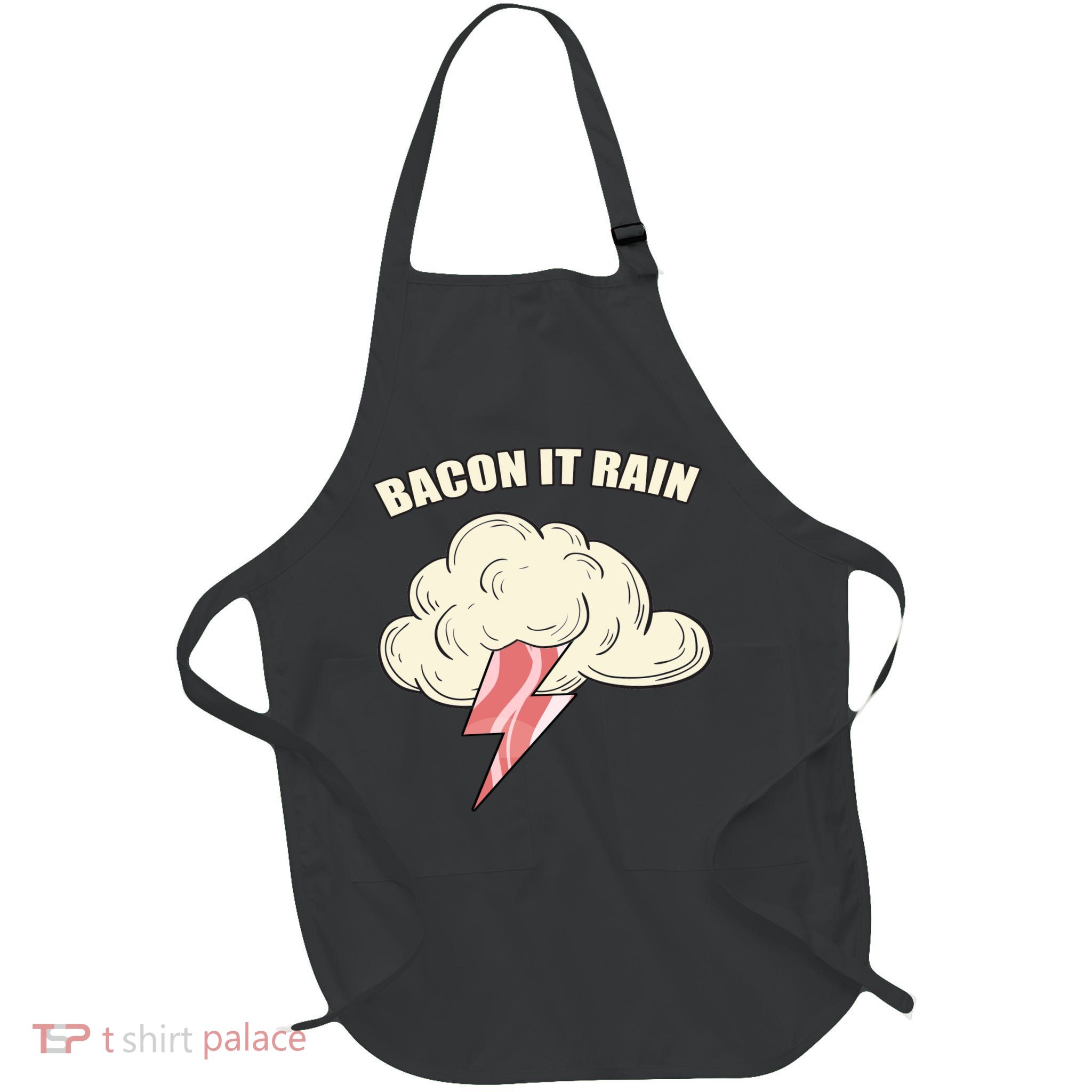 Bacon It Rain Full-Length Apron With Pockets