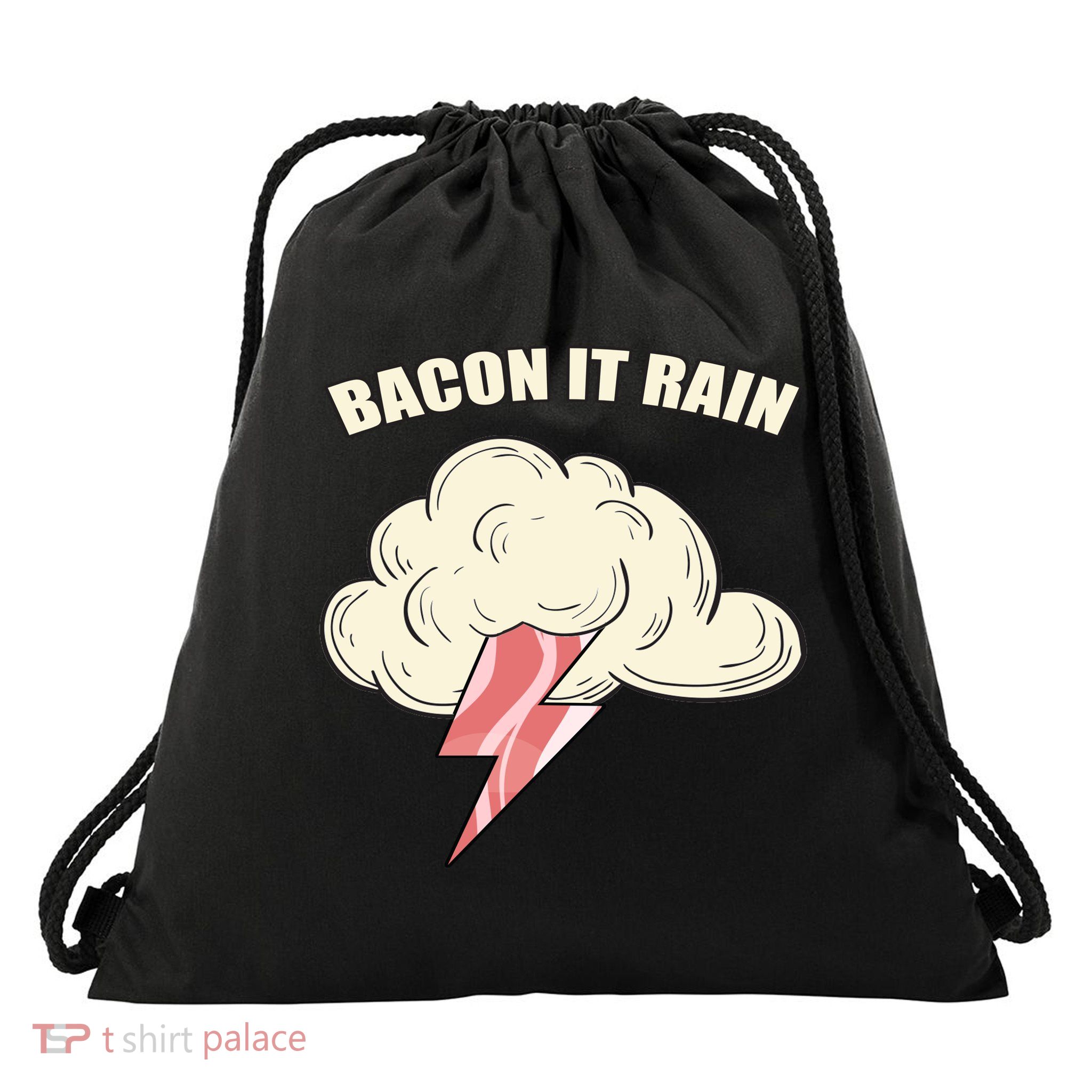 Bacon It Rain Drawstring Bag