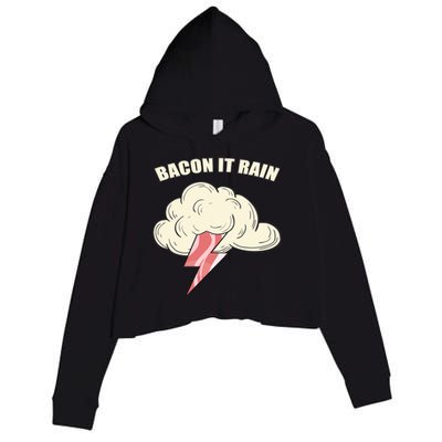 Bacon It Rain Crop Fleece Hoodie