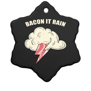 Bacon It Rain Ceramic Star Ornament