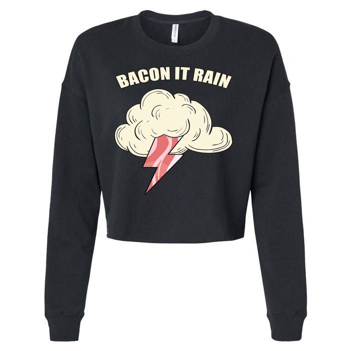 Bacon It Rain Cropped Pullover Crew