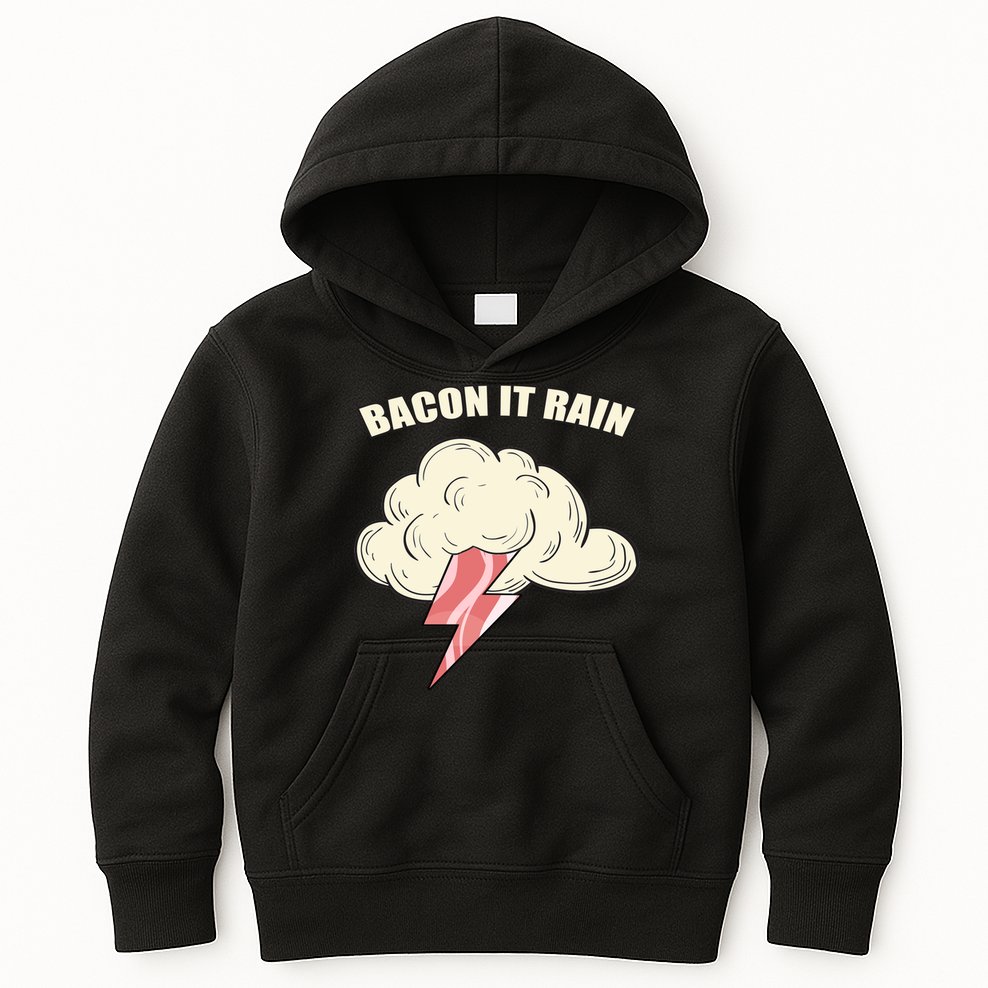 Bacon It Rain Kids Hoodie